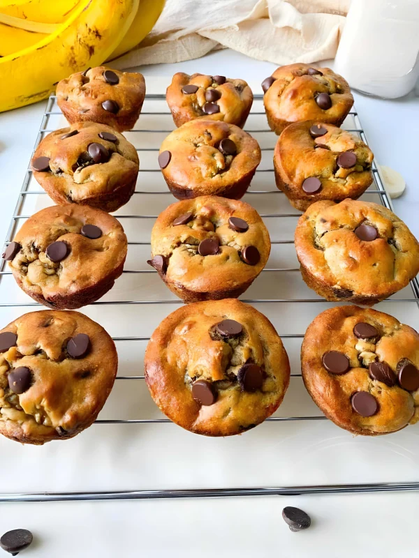 Flourless Banana Chocolate Chip Muffins cover