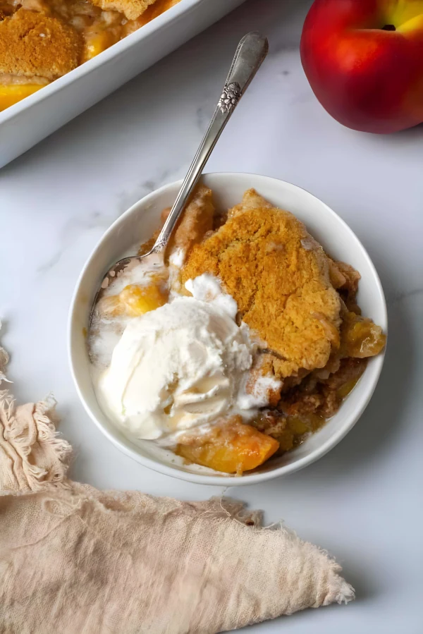 Paleo Vegan Peach Cobbler cover