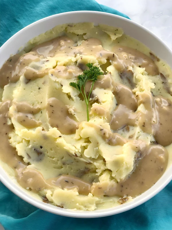 Vegan Olive Oil Mashed Potatoes & Gravy cover