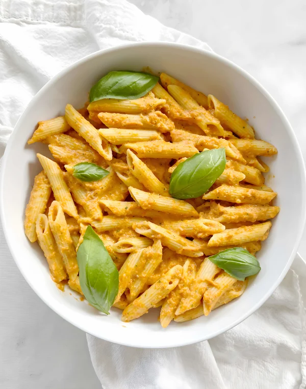 Vegan Roasted Red Pepper Pasta cover