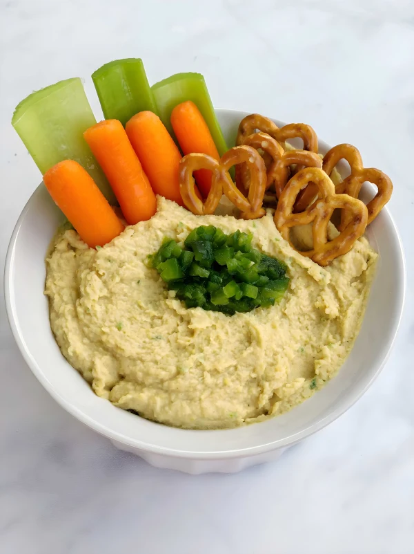 Spicy Roasted Jalapeno Hummus Recipe cover