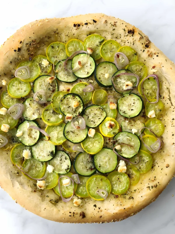 Summer Squash Pizza Recipe (2 pizzas) cover