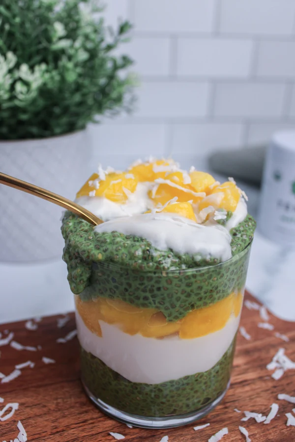 Matcha Mango Coconut Chia Pudding cover