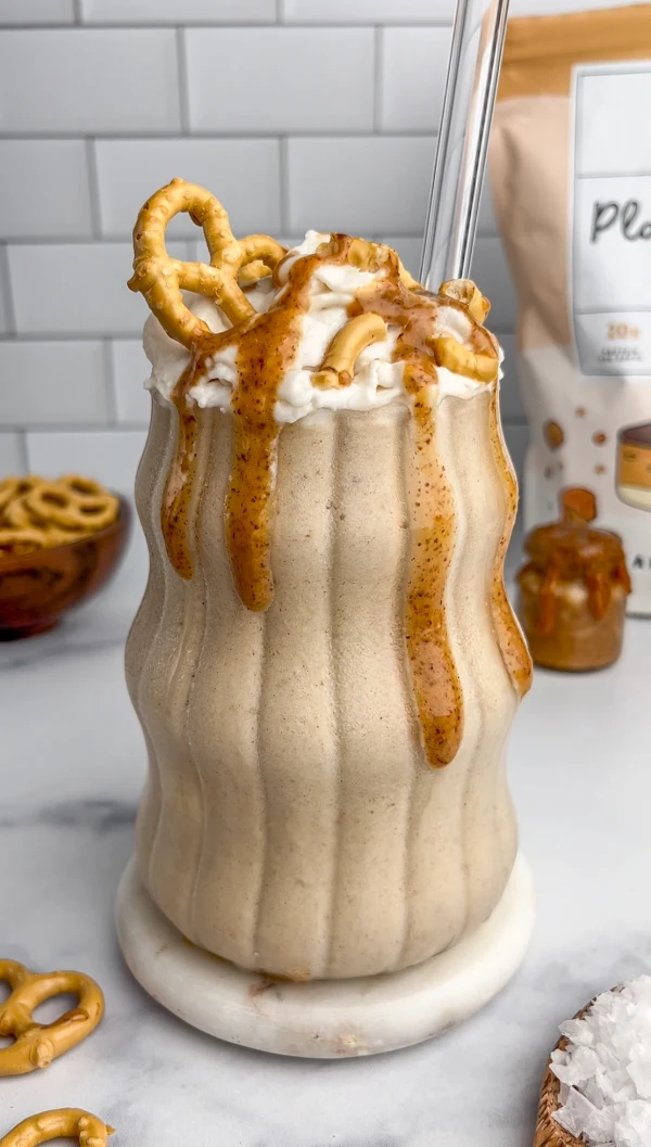 Salted Caramel Pretzel Protein Smoothie cover