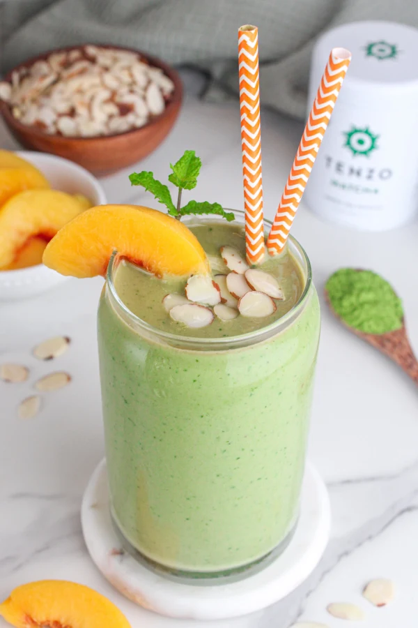 Peach Matcha Protein Smoothie cover