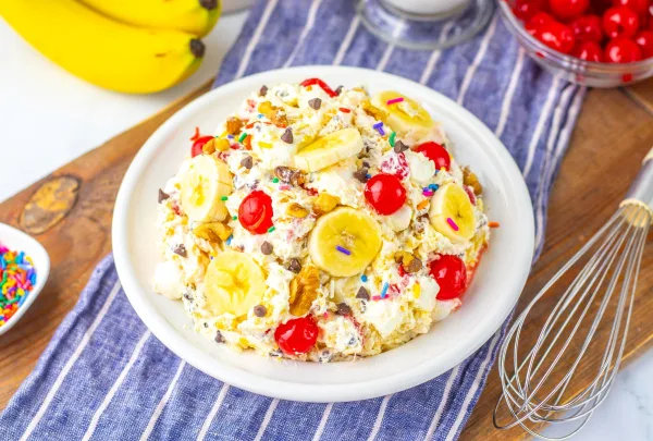 Banana Split Fluff Salad cover