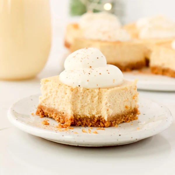 Baked Eggnog Cheesecake Bars cover