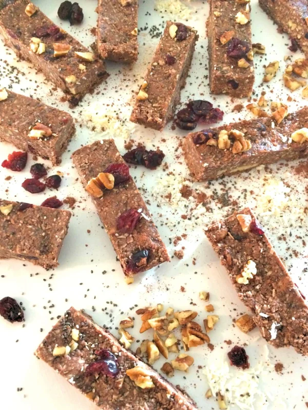 Chocolate Cranberry Pecan Energy Bars cover