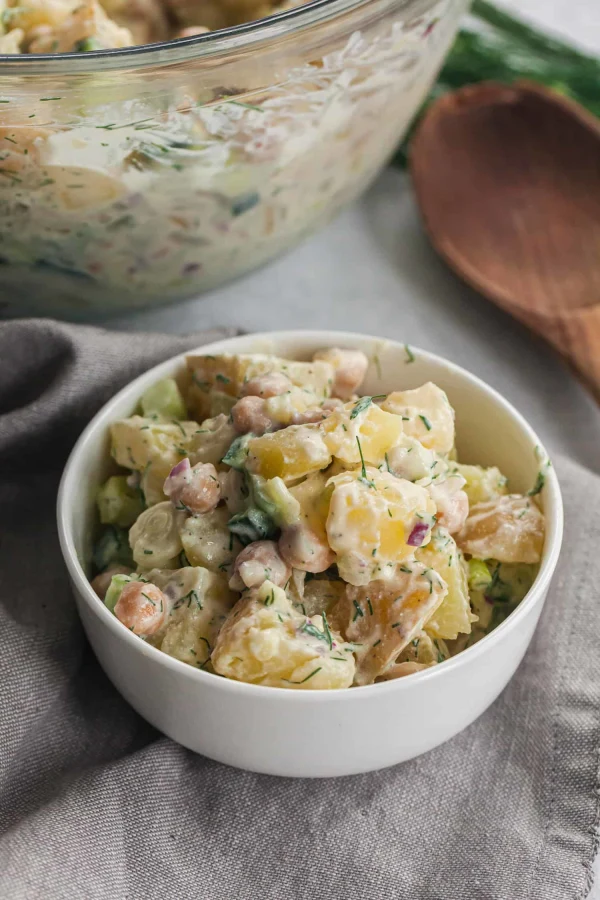 Dill Potato Salad with Chickpeas and Cottage Cheese Dressing cover