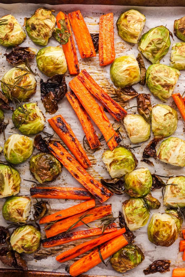 Roasted Brussels Sprouts and Carrots cover