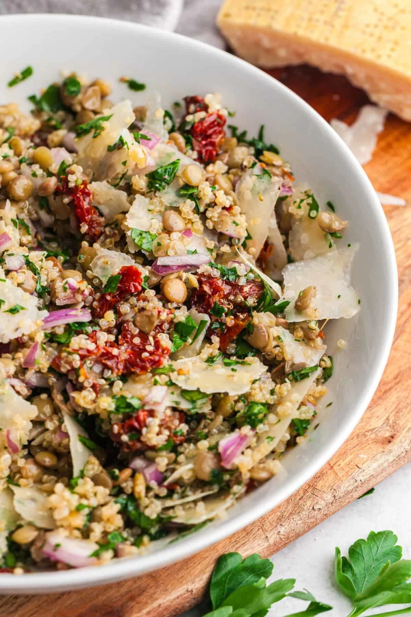 Quinoa Lentil Salad with Sun-Dried Tomatoes cover