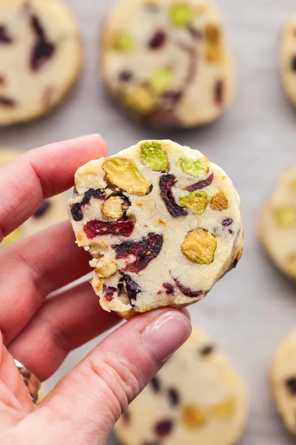 Cranberry and Pistachio Shortbread cover