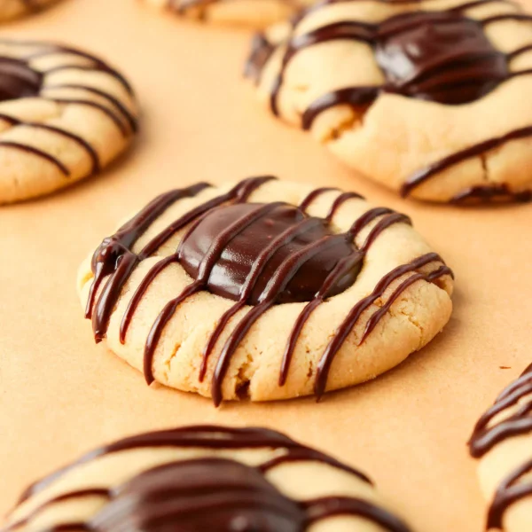 Chocolate Peanut Butter Thumbprint Cookies cover