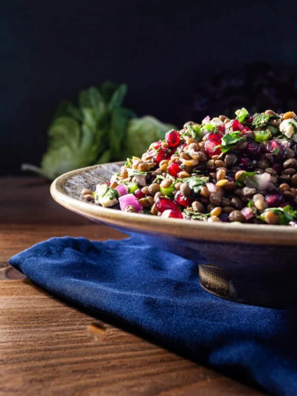 Lentil Salad with Feta and Pomegranate cover