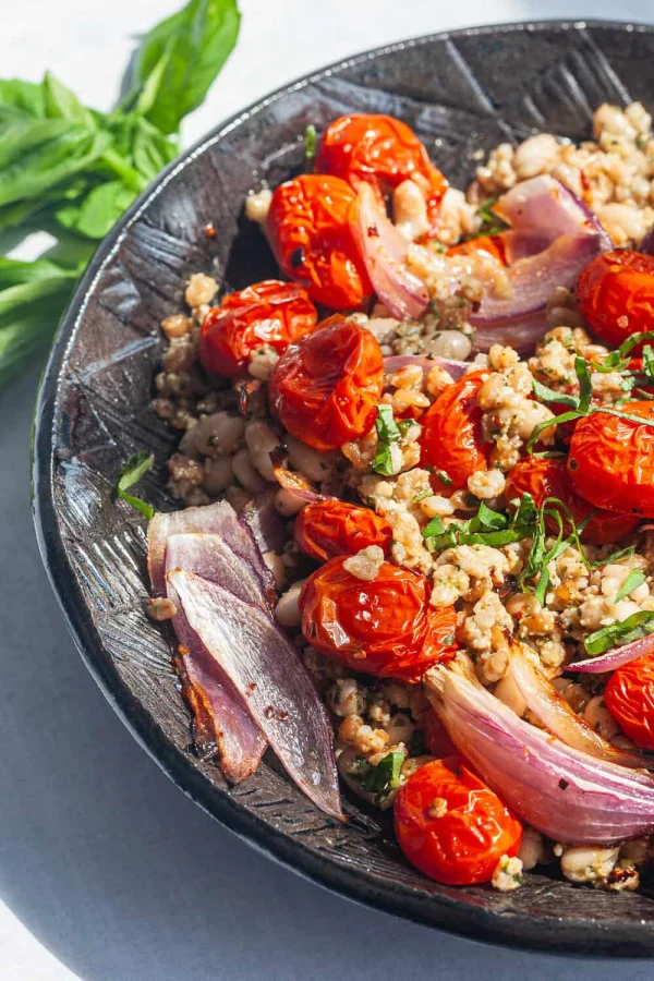 Farro with Blister Tomato and Pesto  cover