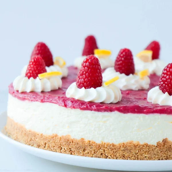 No-Bake Lemon Raspberry Cheesecake cover