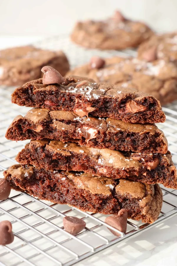 Fudgy Double Chocolate Brownie Cookies cover