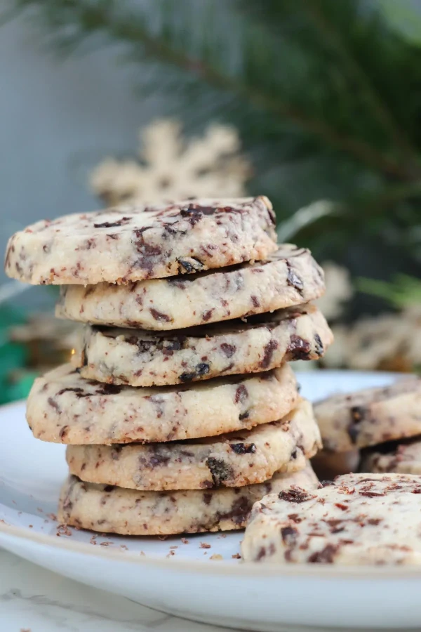 Almond Shortbread Cookies with Chocolate and Cherries cover