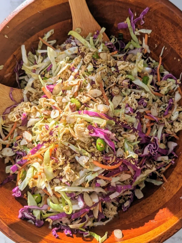 Crunchy Cabbage Salad with Crispy Ramen Topping cover
