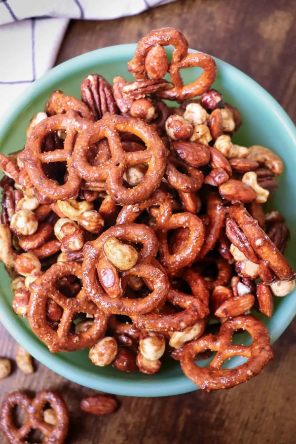 Sweet and Spicy Nuts and Pretzels cover