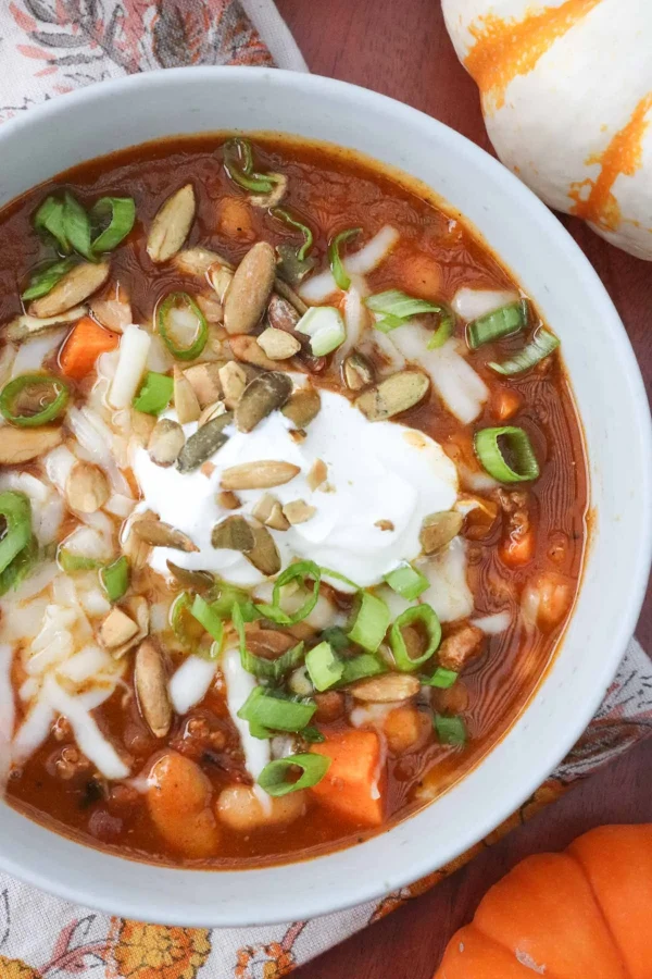 Pumpkin Chili with Turkey and White Beans cover