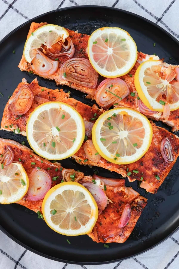 Sweet and Smoky Salmon with Shallots and Lemon cover