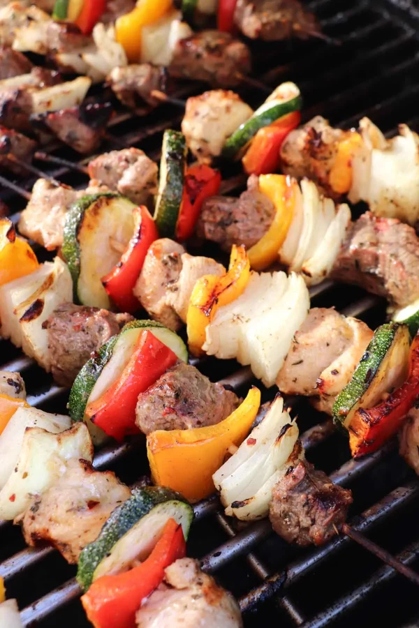 Chicken and Steak Kabobs with Italian Dressing Marinade cover