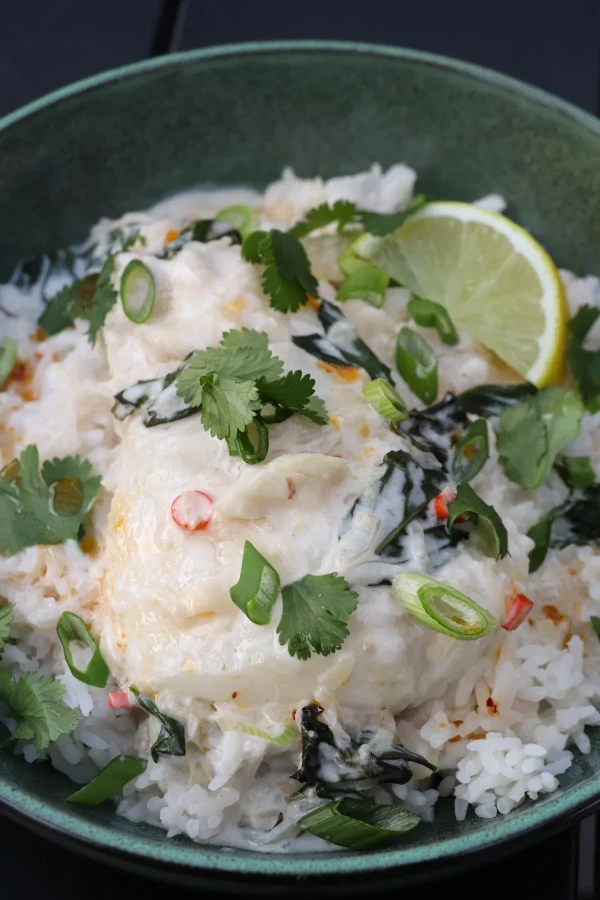 Thai-Inspired Coconut Lemongrass Poached Fish cover