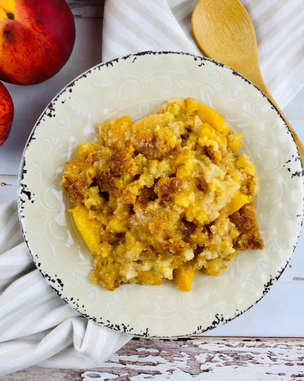 Peach Cobbler Cake cover