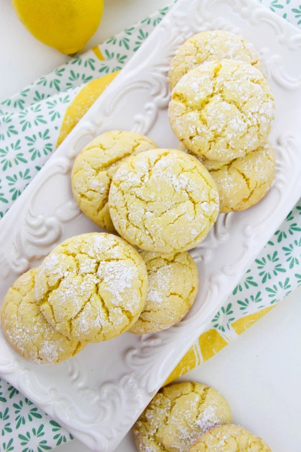 Lemon Cake Mix Crinkle Cookies cover