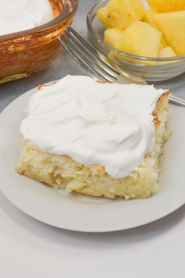Angel Food Cake with Pineapple cover