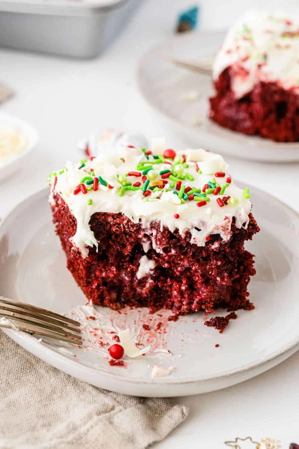 Christmas Red Velvet Poke Cake cover