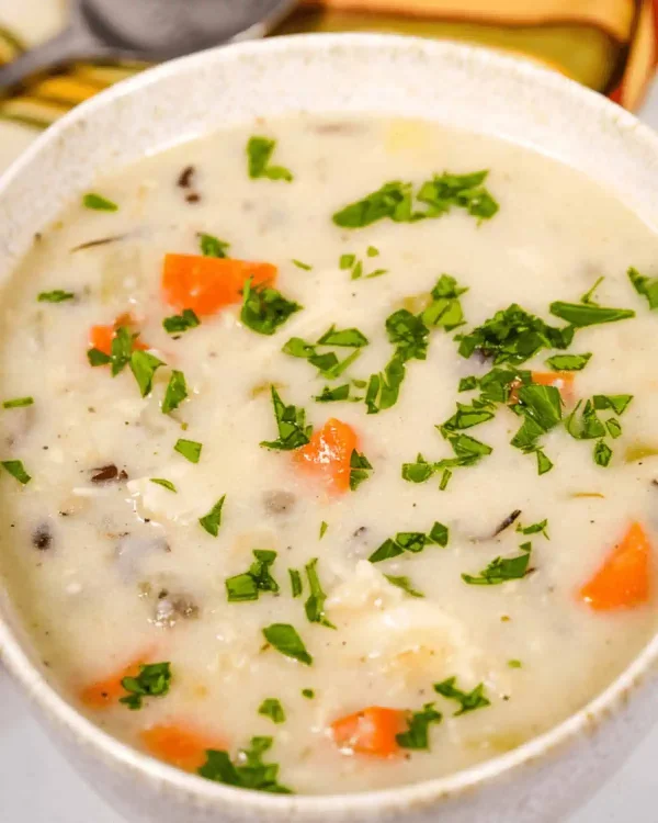Slow Cooker Creamy Chicken Wild Rice Soup cover