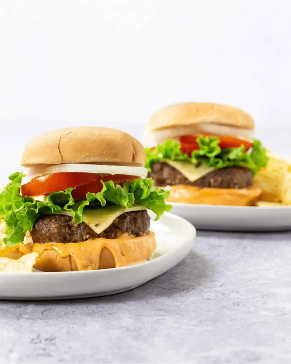 Spicy Burger with Creamy Sriracha Sauce cover