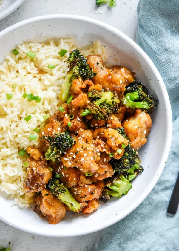 Air Fryer Trader Joe’s Orange Chicken and Broccoli cover