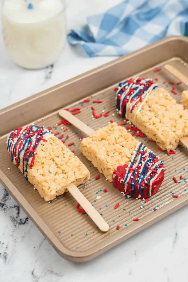 Chocolate Covered Rice Krispy Treat Flags cover