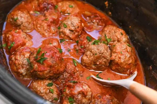 Crockpot Italian Sausage Meatballs cover