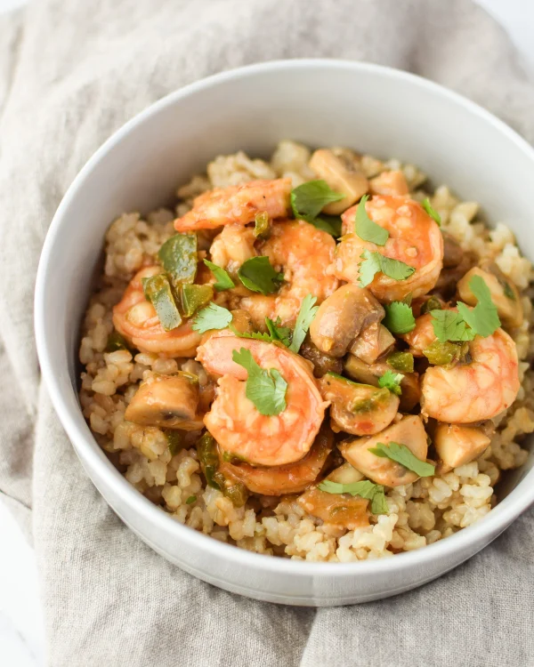 Easy Jalapeño Mushroom Shrimp Stir-Fry For Two cover
