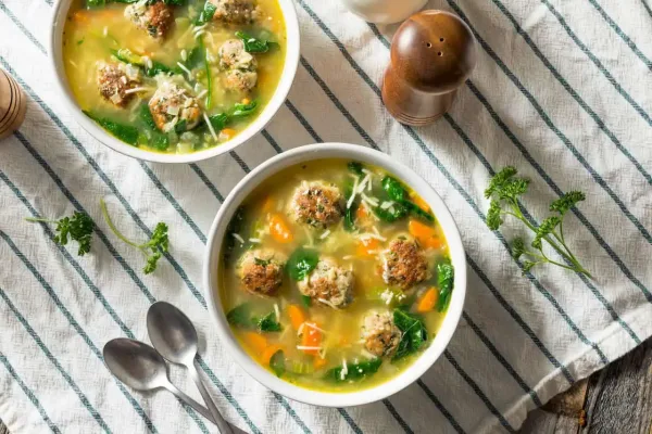 Italian Wedding Soup with Turkey Meatballs cover