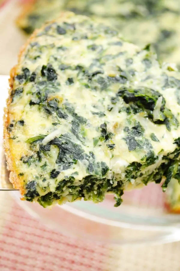 Crustless Spinach Bacon Quiche cover
