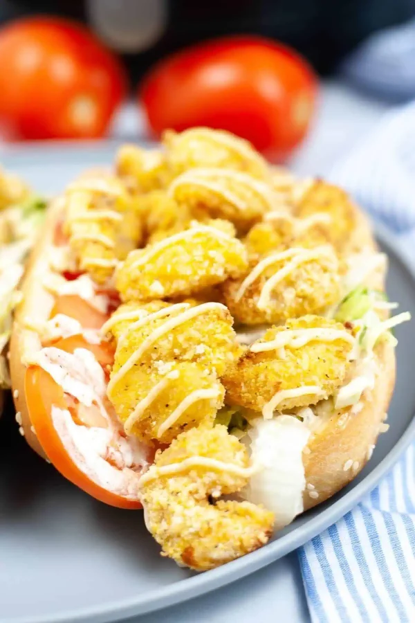 Air Fryer Shrimp Po Boy Sandwich cover