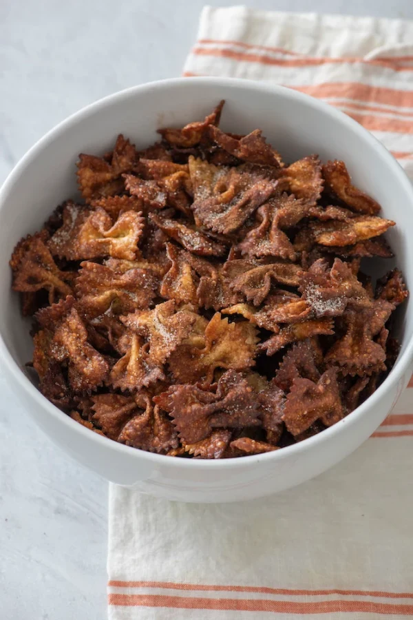 Air Fryer Churro Pasta Chips cover