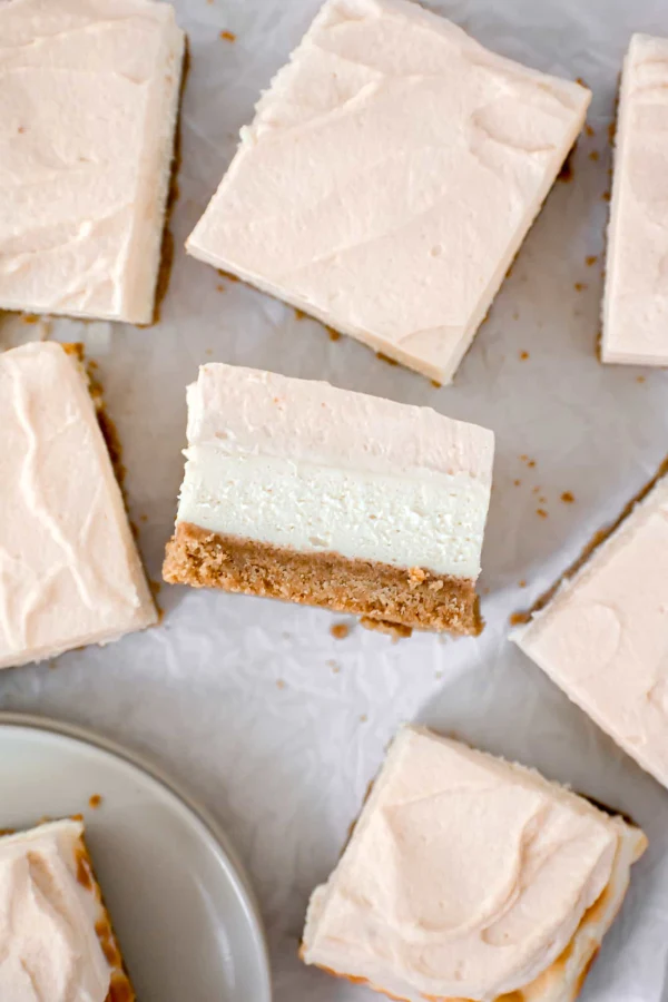Vanilla Cheesecake Bars with Caramel Mousse cover