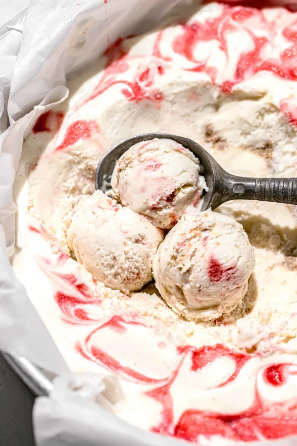 No Churn Strawberry Cheesecake Ice Cream cover