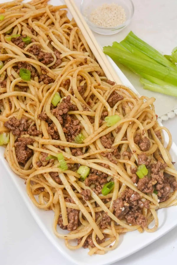 Mongolian Ground Beef Noodles cover