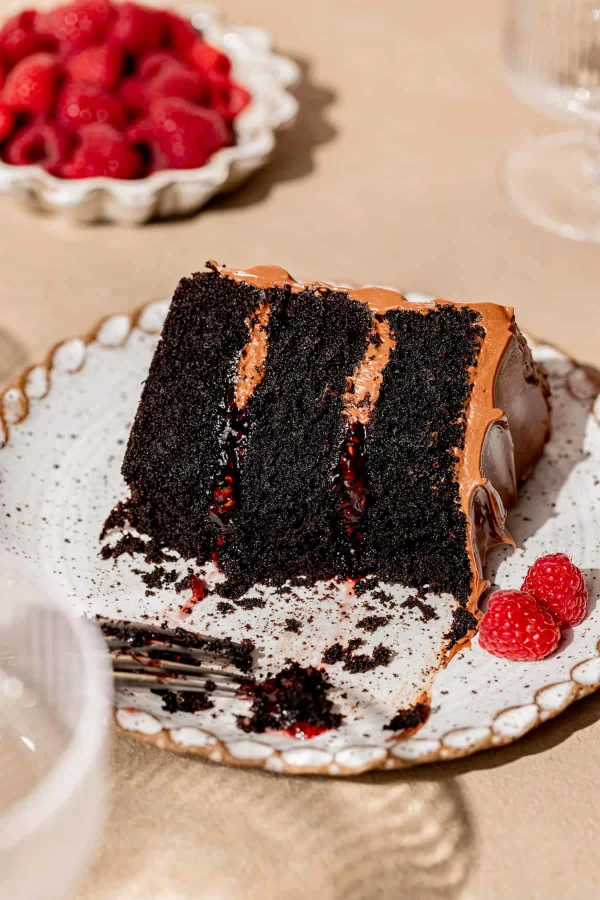Dark Chocolate Raspberry Cake cover