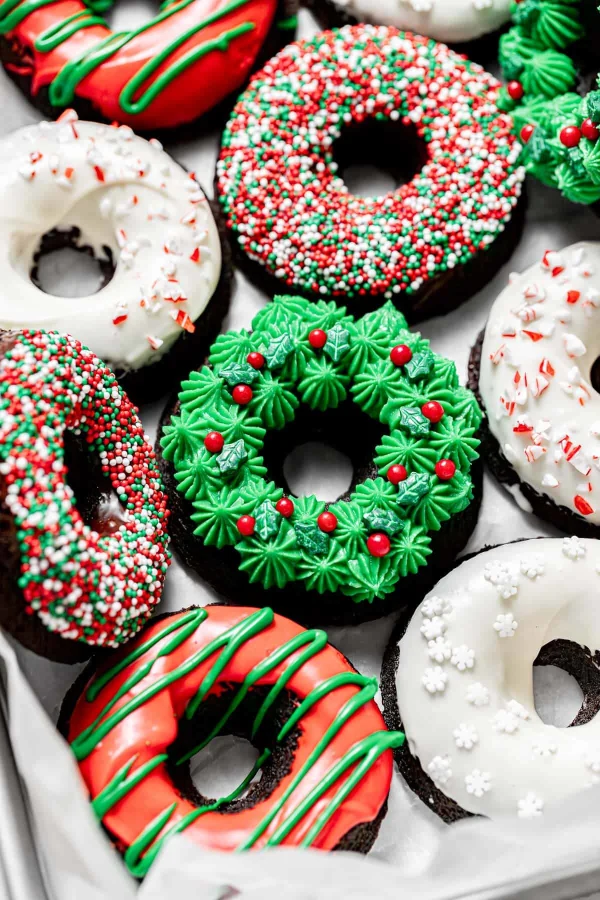 Chocolate Peppermint Christmas Donuts cover