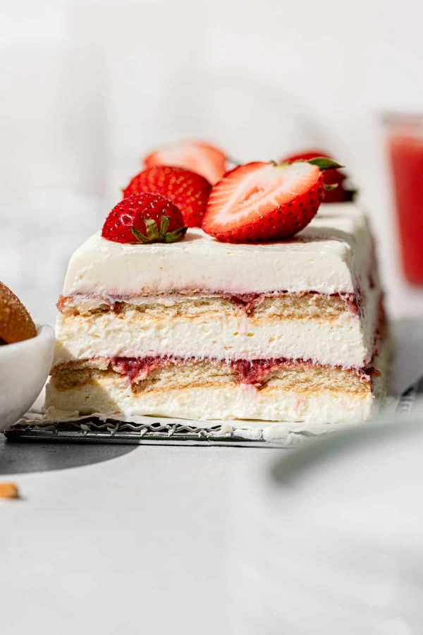 Roasted Strawberry Icebox Cake cover