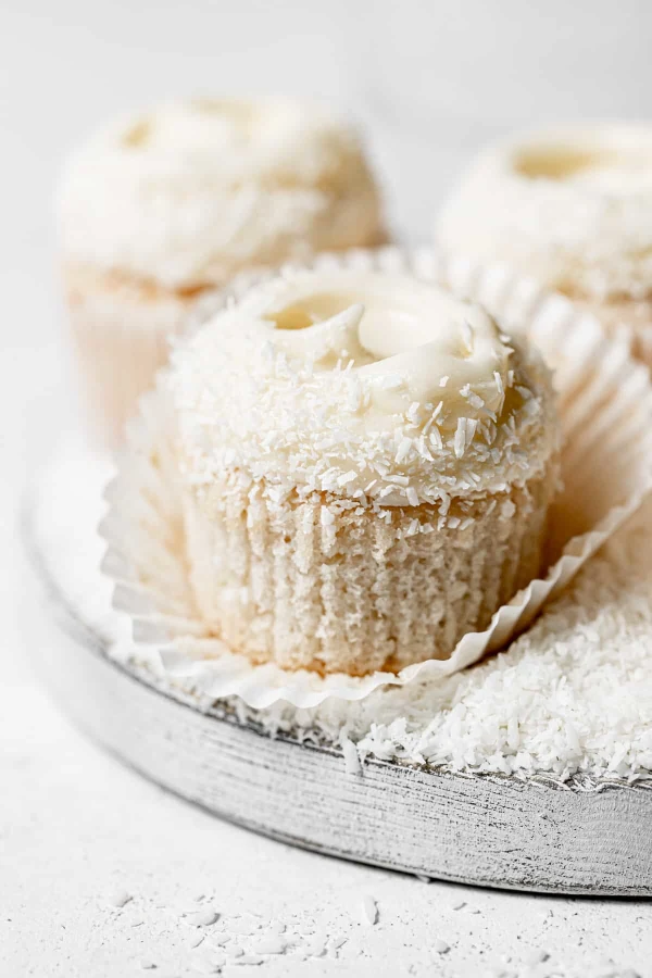 Coconut Cupcakes with Coconut Cream Cheese Frosting cover