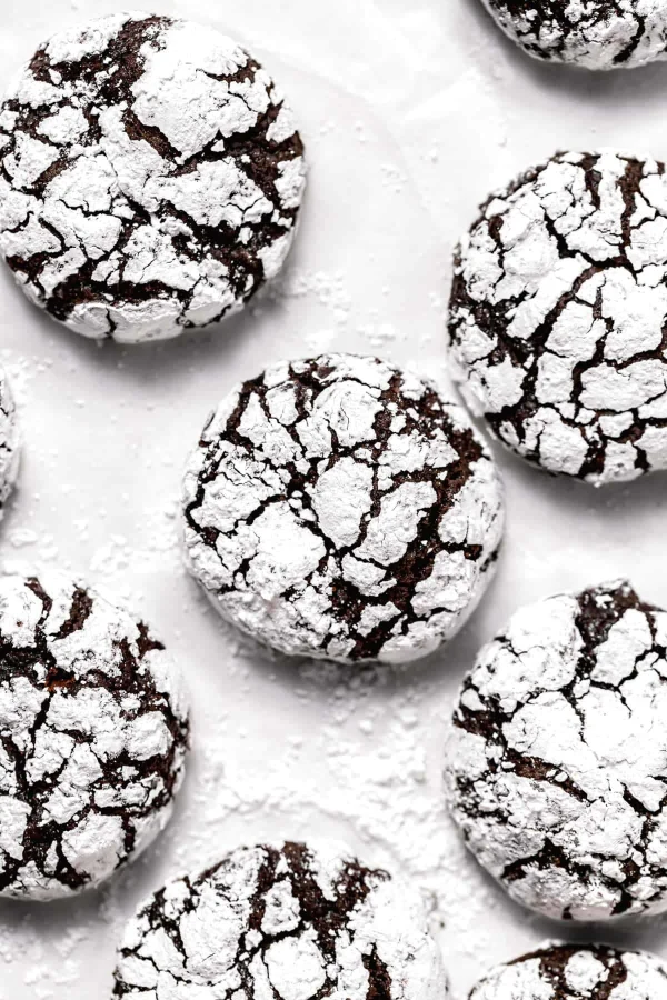 Chocolate Peppermint Crinkle Cookies cover